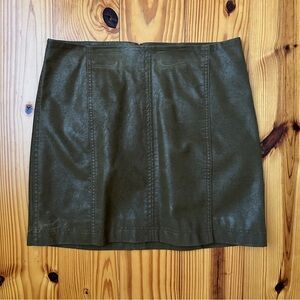 Free People Dark Green Mini Skirt
